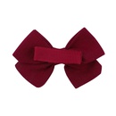 childrens hair accessories simple bow ponytail clip solid color fabric hair clippicture10