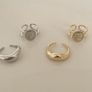 vintage metal embossed retro solid gold and silver arc alloy ringpicture10