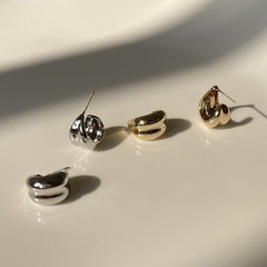 simple geometric curved alloy stud earrings wholesale