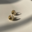 simple geometric curved alloy stud earrings wholesalepicture11
