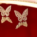 fashion hollow butterfly inlaid rhinestone stud earring wholesalepicture10