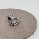 fashion threedimensional metal thorns inlaid with red diamonds ringpicture9