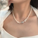 fashion irregular pearl necklace smiling face simple collarbone chainpicture8