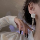 Retro long tassel flower zircon pearl drop earrings wholesalepicture10