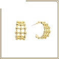 fashion simple Cshaped irregular hollow geometric stud earrings wholesalepicture13