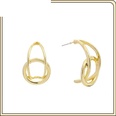 fashion simple Cshaped irregular hollow geometric stud earrings wholesalepicture18