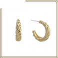 retro alloy Cshaped twisted irregular geometric stud earrings wholesalepicture11