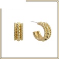 retro alloy Cshaped twisted irregular geometric stud earrings wholesalepicture13