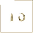 fashion plain geometric metal Cshaped earrings wholesalepicture11