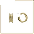 fashion plain geometric metal Cshaped earrings wholesalepicture14