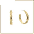 simple geometric hollow chain Cshaped stud earrings wholesalepicture11