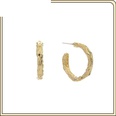 simple geometric hollow chain Cshaped stud earrings wholesalepicture19