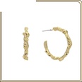 simple geometric hollow chain Cshaped stud earrings wholesalepicture20