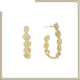 simple geometric hollow chain Cshaped stud earrings wholesalepicture14