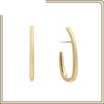 simple geometric hollow chain Cshaped stud earrings wholesalepicture15