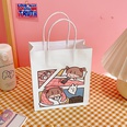 Cute simple cartoon white paper portable shopping packaging gift storage bagpicture10