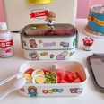 Cute doublelayer lunch box student dormitory separated lunch boxpicture14
