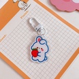 Cute heart shaped bear pendant bag jewelry girl keychainpicture10