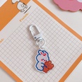 Cute heart shaped bear pendant bag jewelry girl keychainpicture9