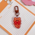 Cute heart shaped bear pendant bag jewelry girl keychainpicture12