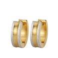 vintage round ear buckle trend full gold brushed stainless steel earrings wholesalepicture12