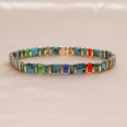 Bohemian style simple green crystal tila glass beads handbeaded braceletpicture12