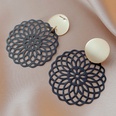 vintage acrylic pattern hollow geometric contrast color earrings wholesalepicture10