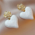 retro drop oil flower heart contrast color earrings wholesalepicture14