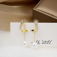 curve geometric diamond earrings long pearl alloy earringspicture11