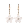 fashion white daisy flower pearl tassel earrings wholesalepicture11