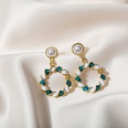 retro fashion contrast color cross twist pearl earrings wholesalepicture12