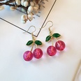 Korean version of cherry heart dripping oil alloy earringspicture14