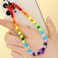 new bohemian style rainbow gradient crystal glass beads mobile phone chainpicture12