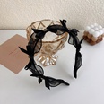 fashion solid color lace mesh rhinestone bow headband wholesalepicture13