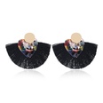 fashion simple heart shaped fanshaped tassel earrings wholesalepicture13