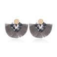 fashion simple heart shaped fanshaped tassel earrings wholesalepicture14
