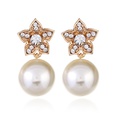 fashion inlaid pearl fivepointed star drop earrings wholesalepicture11