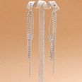 punk geometric hollow chain long tassel pin shaped drop earringspicture12