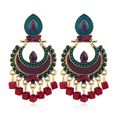 fashion oil drop flower pendant earrings ethnic style alloy earringspicture15
