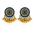 retro round turquoise alloy earrings fashion tassel earringspicture13
