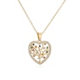 new heart shaped tree of life pendant copper plated 18K gold necklacepicture11