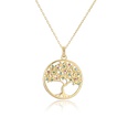 copper plated 18K gold tree pendant necklace microset zircon jewelry womenpicture11