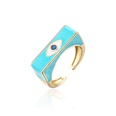 simple copper plated 18K gold drip oil eye geometric open ring femalepicture13
