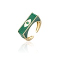 simple copper plated 18K gold drip oil eye geometric open ring femalepicture17