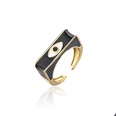 simple copper plated 18K gold drip oil eye geometric open ring femalepicture18