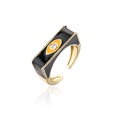 simple copper plated 18K gold drip oil eye geometric open ring femalepicture19