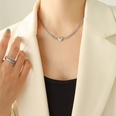 fashion heartshaped pendant necklace titanium steel 18K gold necklacepicture10