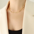 2022 new snake chain titanium steel inlaid zircon necklace braceletpicture12