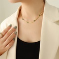 2022 new snake chain titanium steel inlaid zircon necklace braceletpicture13
