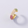 fashion simple gold zircon cute rainbow Cshaped copper ear clip wholesalepicture12